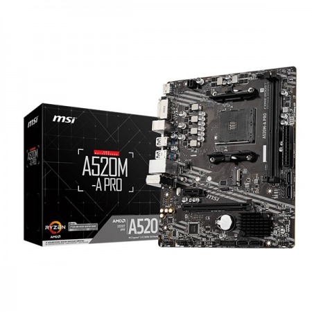 MOTHERBOARD A520M-A MSI PRO AMD RYZEN G-SERIES