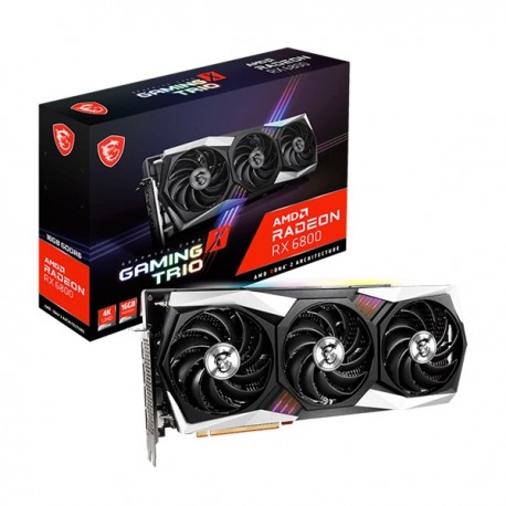 TARJETA DE VIDEO MSI Radeon™ RX 6800 GAMING X TRIO 16G DDR6 4K 256BIT