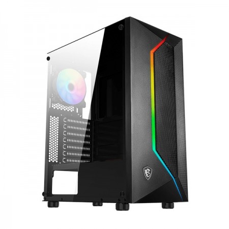 CASE GAMING MSI MAG FORGE 100R VAMPIRIC AIRFLOW 2 FAN RGB / VIDRIO TEMPLADO / FILTRO MAGNETICO