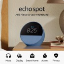 AMAZON ECHO SPOT WATCH B0BFC8DR7C AZUL CON ASISTENTE VIRTUAL ALEXA 120/220V