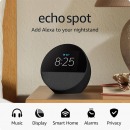 AMAZON ECHO SPOT WATCH B0BFC7WQ6R-VT NEGRO CON ASISTENTE VIRTUAL ALEXA 120/220V