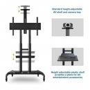 Soporte Móvil ajustable AVA1800-70-1P para Pantalla 32" - 90" hasta 90KG de peso Negro